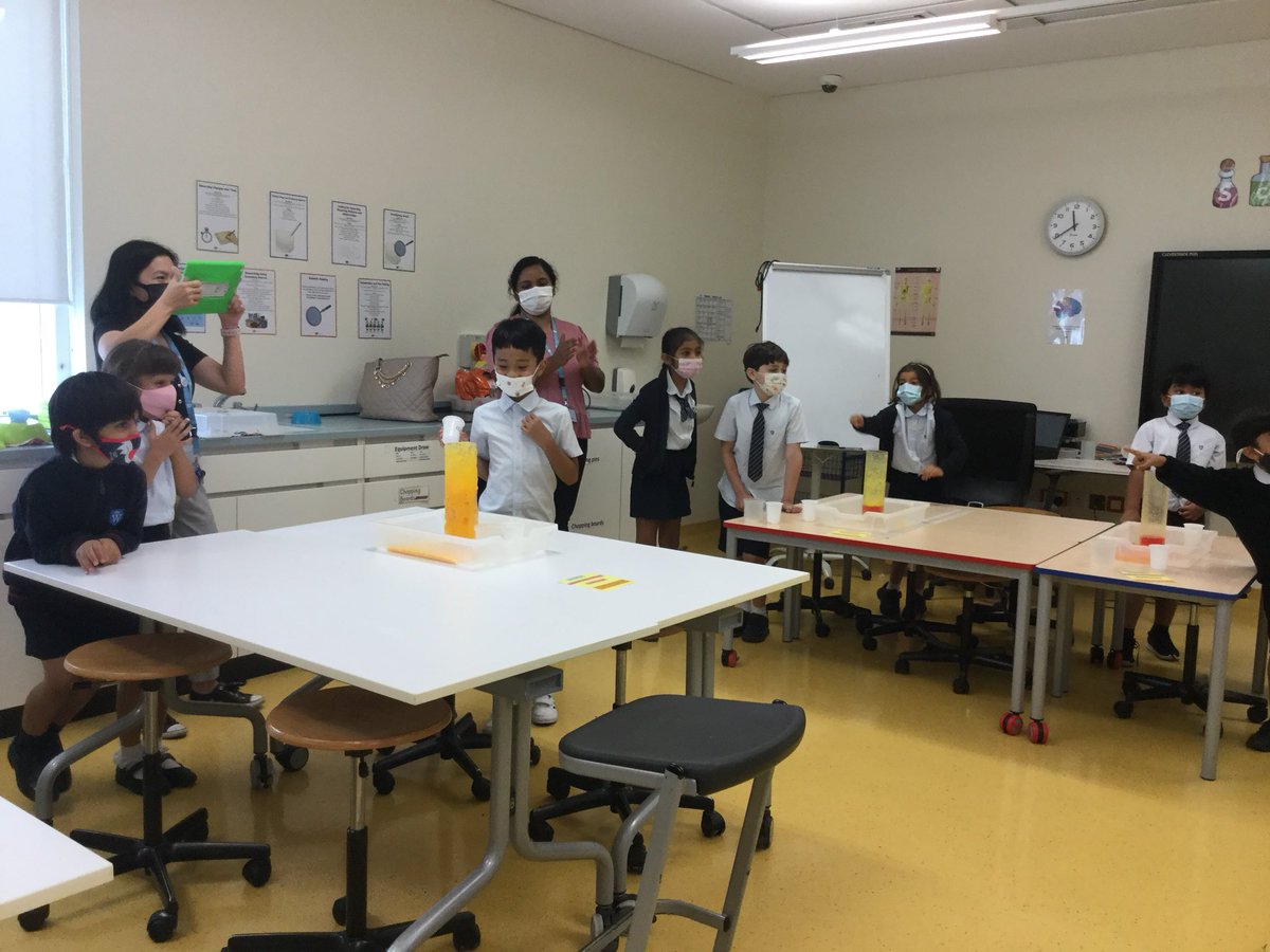 WPS_Year2's tweet photo. Today in #WEKScience we performed a fair test. We had to a make a prediction about which potion would erupt the quickest. Look at how much fun we had testing out our predictions https://t.co/EORzHxJ20E