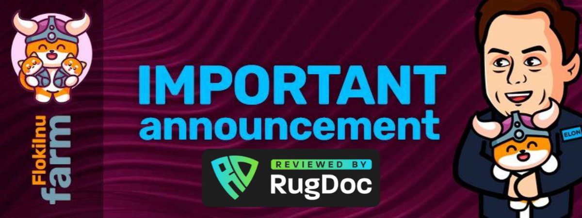 🥳 GOOD NEWS...

👨‍💻 We've been REVIEWED by RugDoc!

🕵️‍♀️ READ The REVIEW Here:
rugdoc.io/project/flokif…

#FLOKIinuFarm #FLOKIfarm #Flokiinu #PassiveIncome #LongTermProject