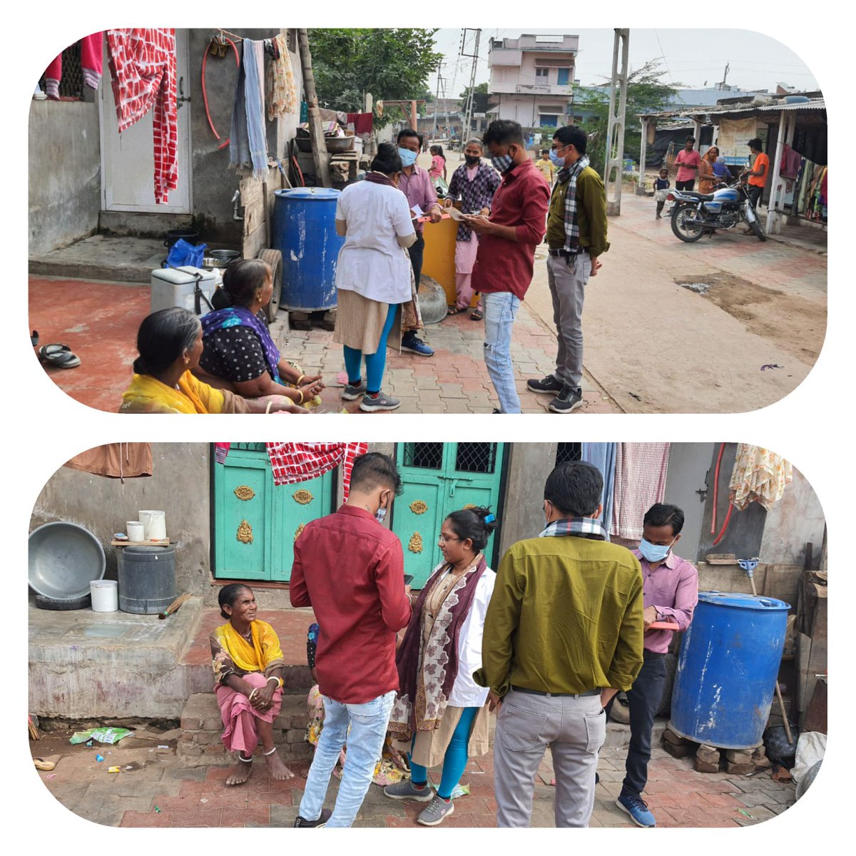 thokalol1's tweet photo. #HarGharDastak તા:-૩૦/૧૧/૨૦૨૧ ના રોજ UPHC 1 કલોલ બનાસનગર વિસ્તારમાં  RBSK ટીમ દ્વારા કોવિડ રસી ૧ અને ૨ રસીના ડૉઝ ના લીધેલ વ્યક્તિઓને ઘરે ઘરે જઈને સમજાવી ને રસી આપી.
@thokalol1 @PMOIndia @AmitShah @DyDDOGnr @DDOgandhinagar @MoHFW_GUJARAT @CollectorGnr @UphcKalol https://t.co/KaBa2RVmMA
