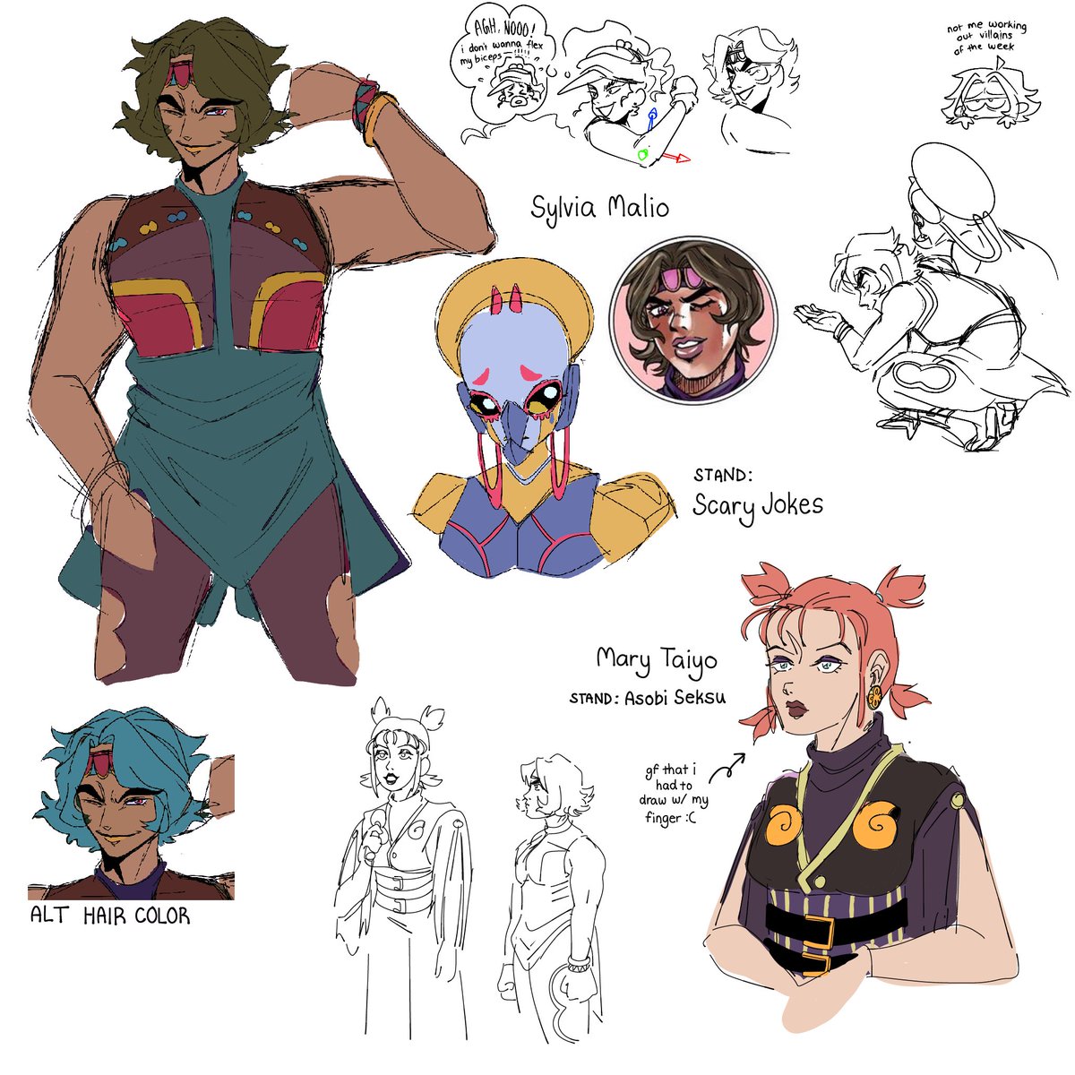 super super duper old jjba oc stuff :( i suck at designing stands so i just dont do it at all 😐 