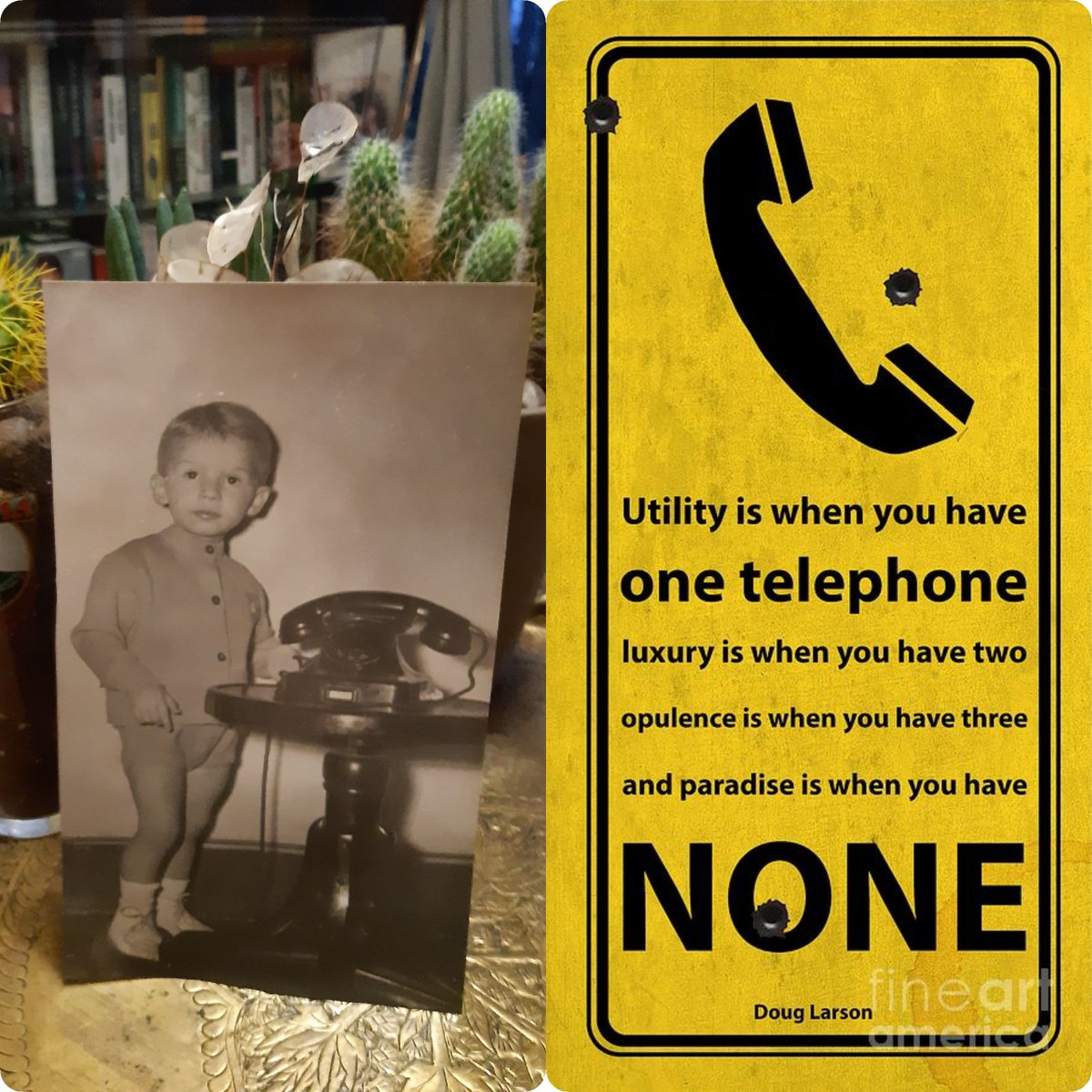 PerenoRobert's tweet photo. โ๏ธ #quotesaboutlife : Utility is when u have 1 #telephone / Luxury 2 / Opulence 3 / And #paradise when you have #none ๐ค #douglarson .... https://t.co/5CAZ1pkYvf