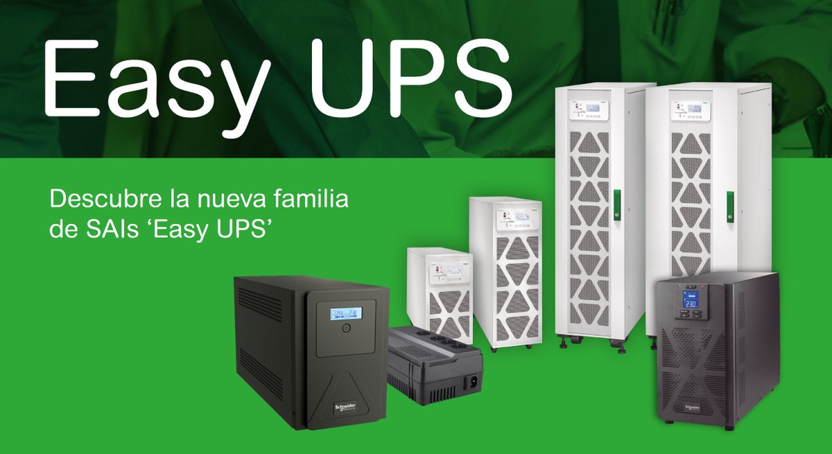 suministradora's tweet photo. ¿Eres una #pyme? ¿Sabes que ante pérdidas de energía tu productividad puede verse afectada? Los SAIs #EasyUPS de @SchneiderES son una óptima solución al asegurar conectividad ante imprevistos. Y ahora llévate una regleta de regalo con la compra de un SAIs https://t.co/2GUdmR49s2 https://t.co/FRBTuniaym