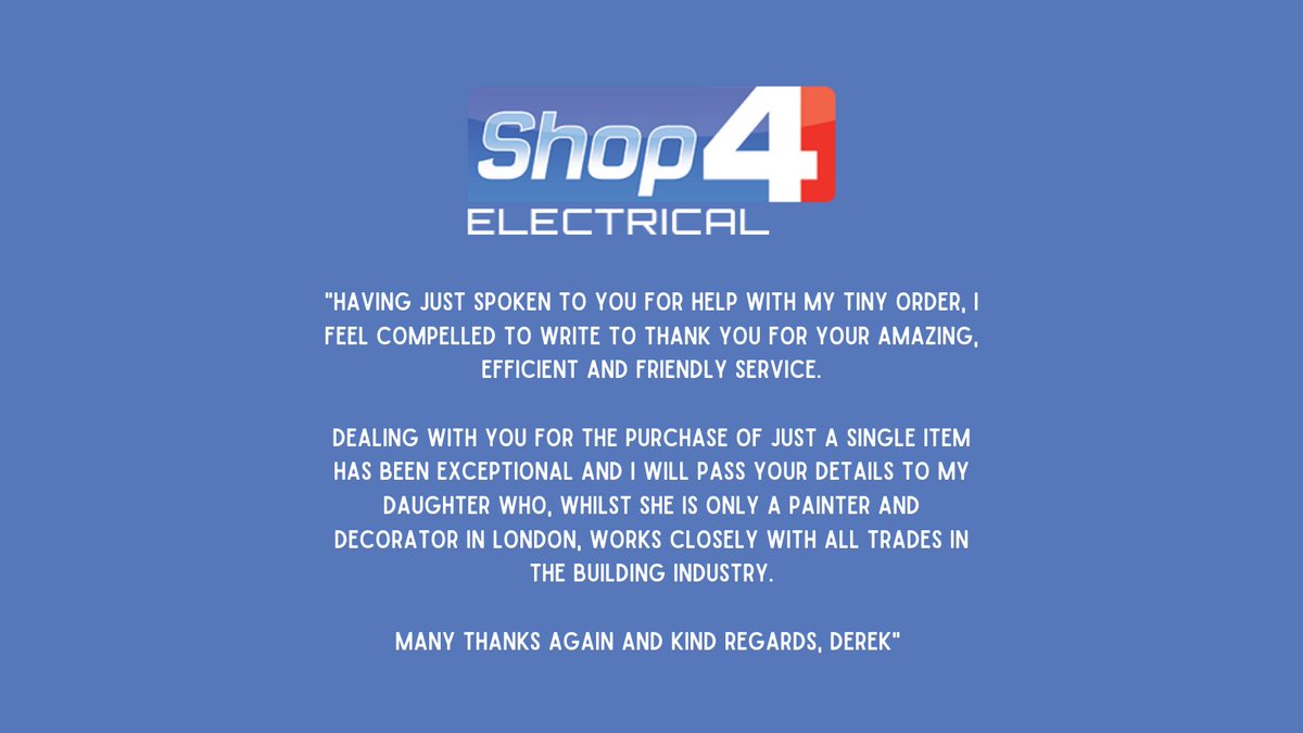 Shop4_Elec's tweet photo. We're not just about the big orders, we can help in any quantity. Whether it's a trade job or some home improvement jobs happening at home, we're here to help ☎️ 0330 555 0160

#electricalsupplies #electricalwholesaler #Shop4  #homeimprovement #DI #homeowners #electrician https://t.co/tsAL8YD7EV