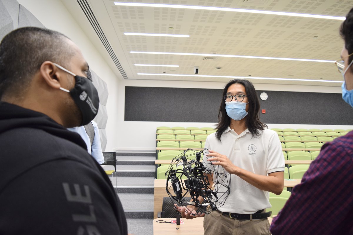 feds_ae's tweet photo. Last week, Dan Casey, Regional Business Development Director introduced commercial #dronetechnology solutions to the students at University of Birmingham Dubai 

With their background in AI, Robotics &amp; Comp Sciences, we are delighted to incite their interest in all things #drones https://t.co/9qtmE8Eqlt