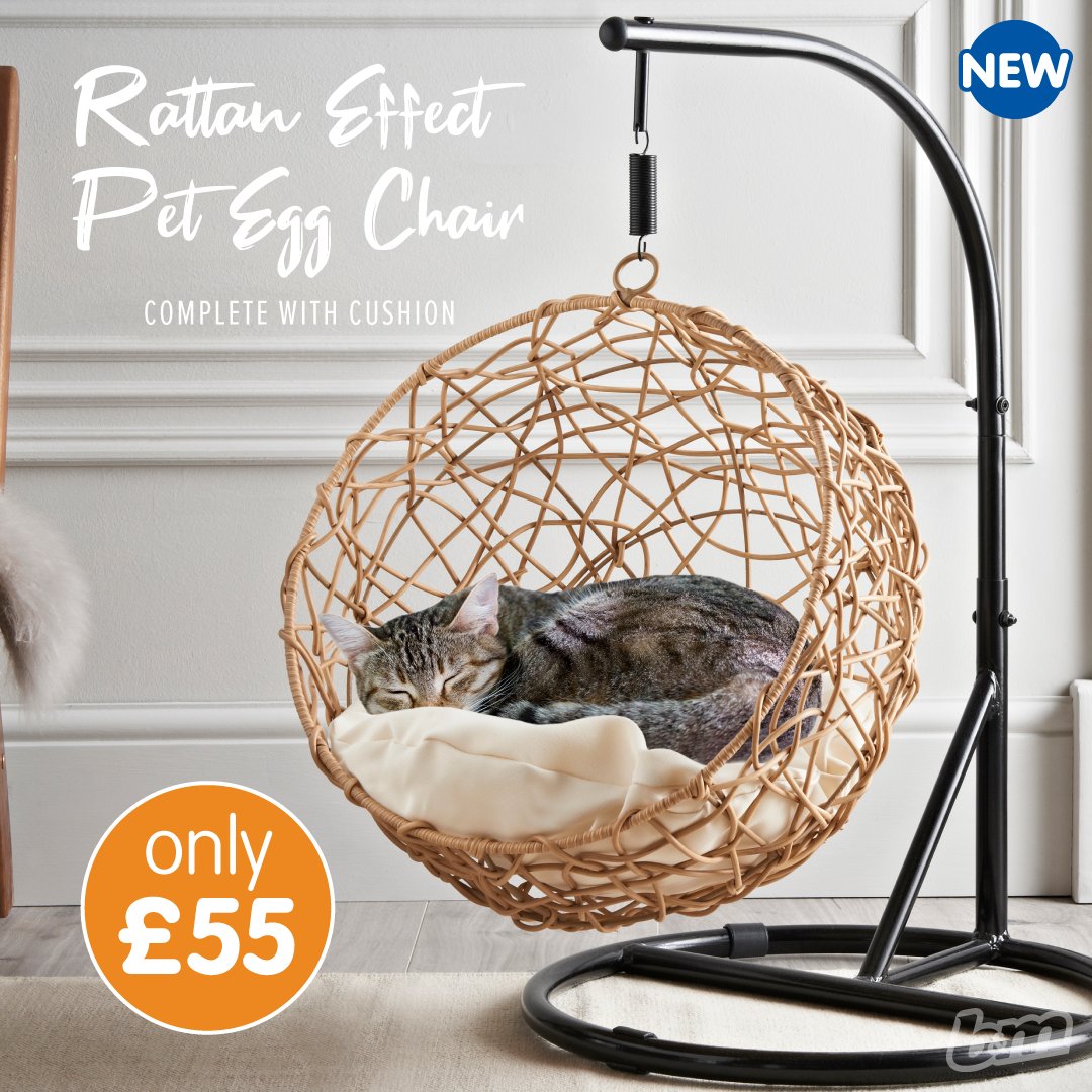 You're all fans of our sell-out egg chair - so now we've launched a new version.... for cats🐈!

This rattan effect egg chair is in stores soon (some lucky people have already picked one up!) so don't miss out🐱⚡!

Who's feline the need to pick this up😹?!