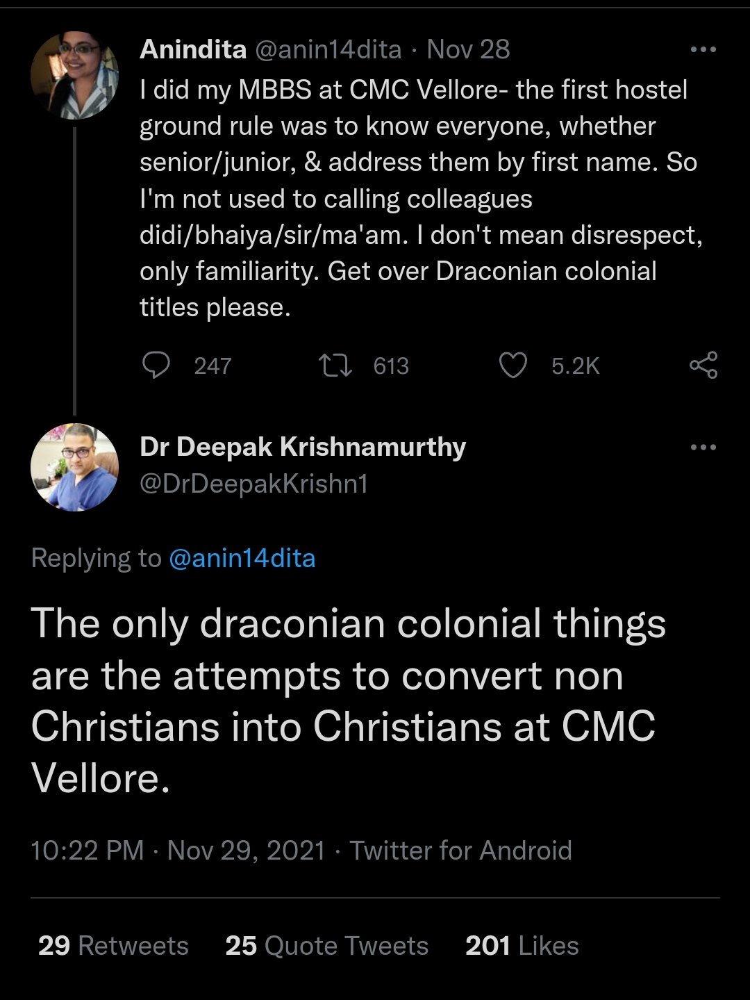 Dr Ob When Bigotry Seeps So Deep That You D Malign A Prestigious Institution Just Because It S Called Christian Medical College I Think They Ought To Sue Him T Co Jel2bwab Twitter