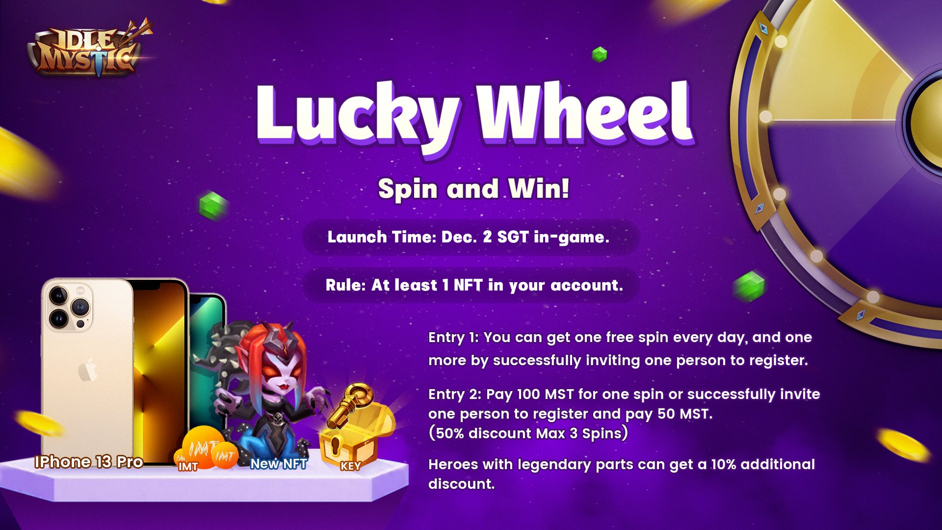 Idle Mystic Official on Twitter "The Lucky Wheel launches Thursday SGT