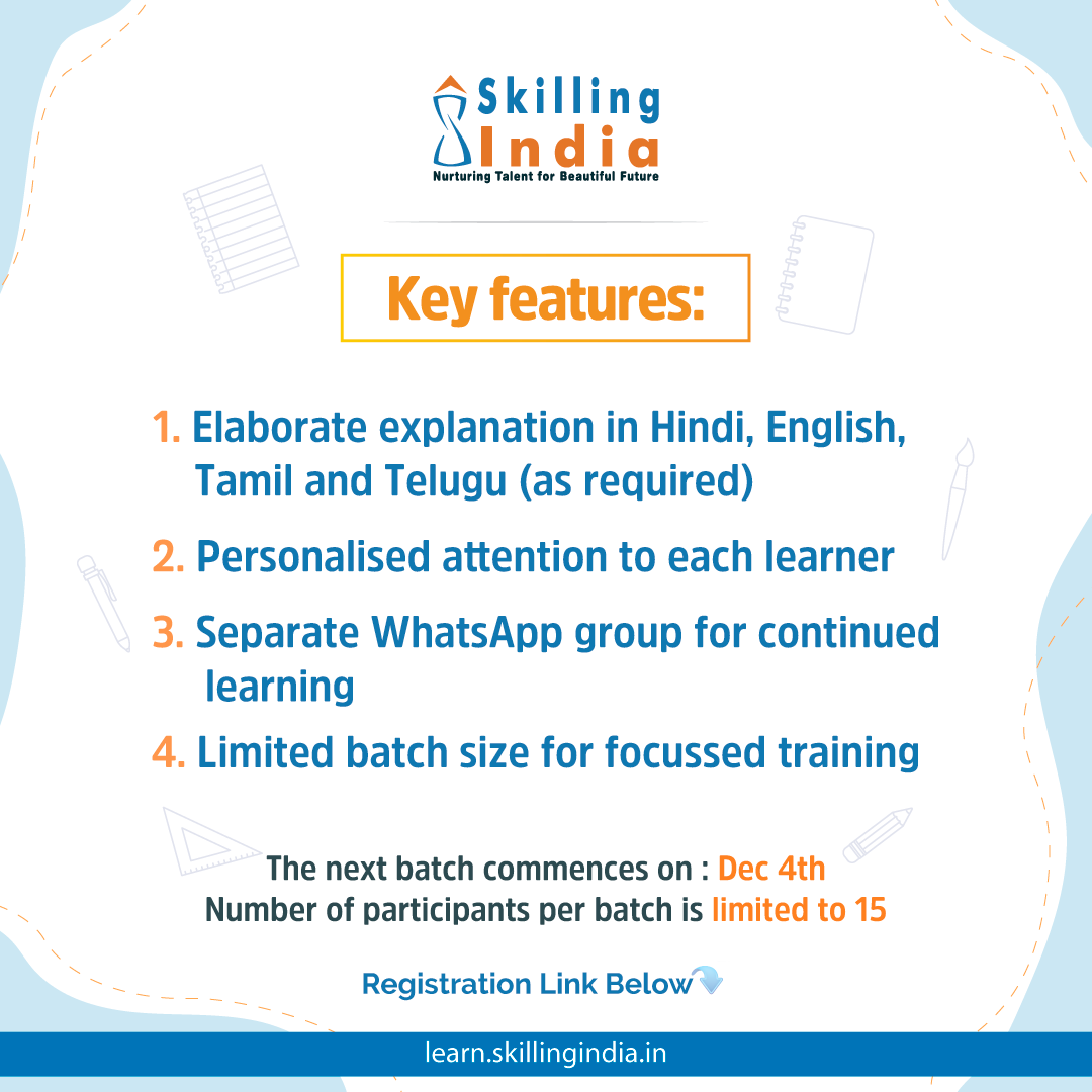 SkillingIndiaIn's tweet photo. Do you want to #learn a new #language? To better #communicate? Learn how to #Speak Kannada fluently.
Join our batch for Spoken #Kannada online #course.

The batch starts on Saturday, Dec 4th 2021. 
#SkillingIndia | Get Skilled | Get Employed
Join Now  - https://t.co/YwU8dnXBZb https://t.co/MFMvQYrLHe
