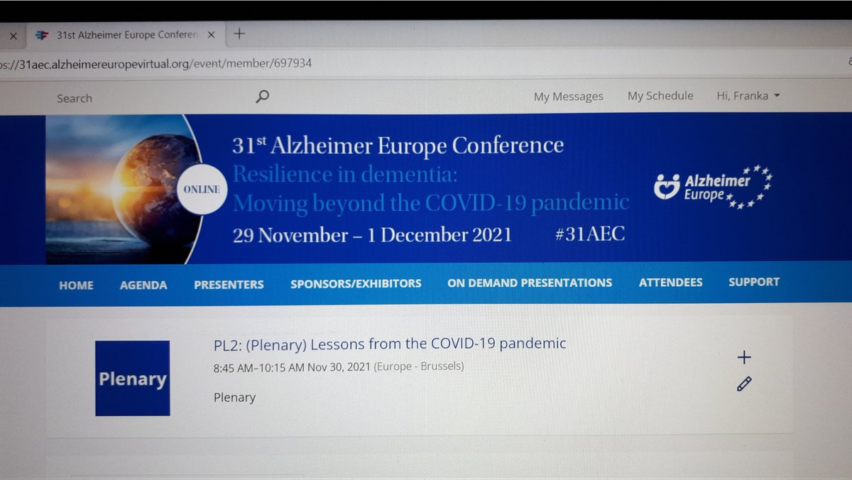 Present @ online Alzheimer Europe Conference #31AEC