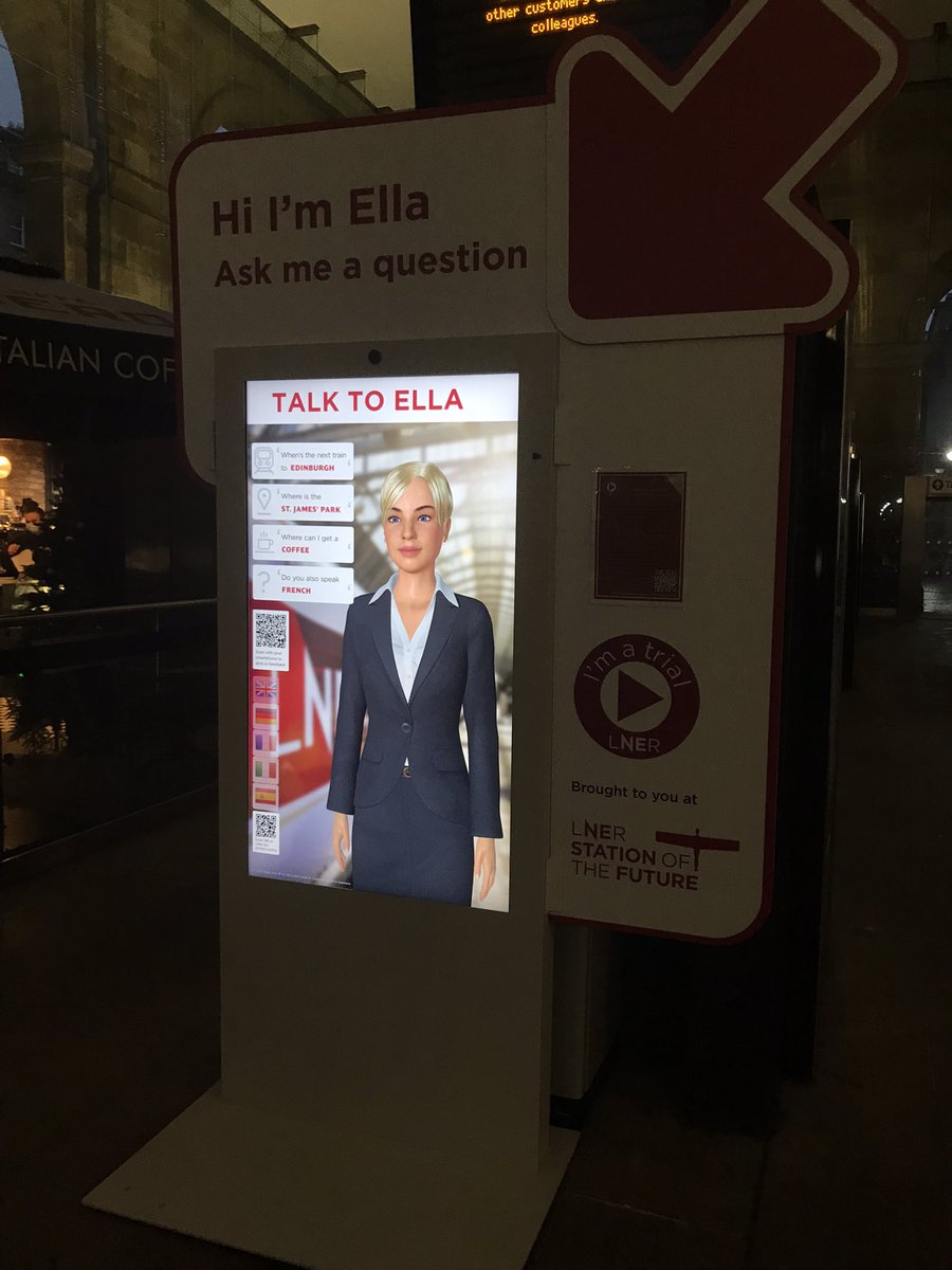 PeffSoulsby's tweet photo. I met a friendly AI at Central Station! https://t.co/euOO9xa0Nw