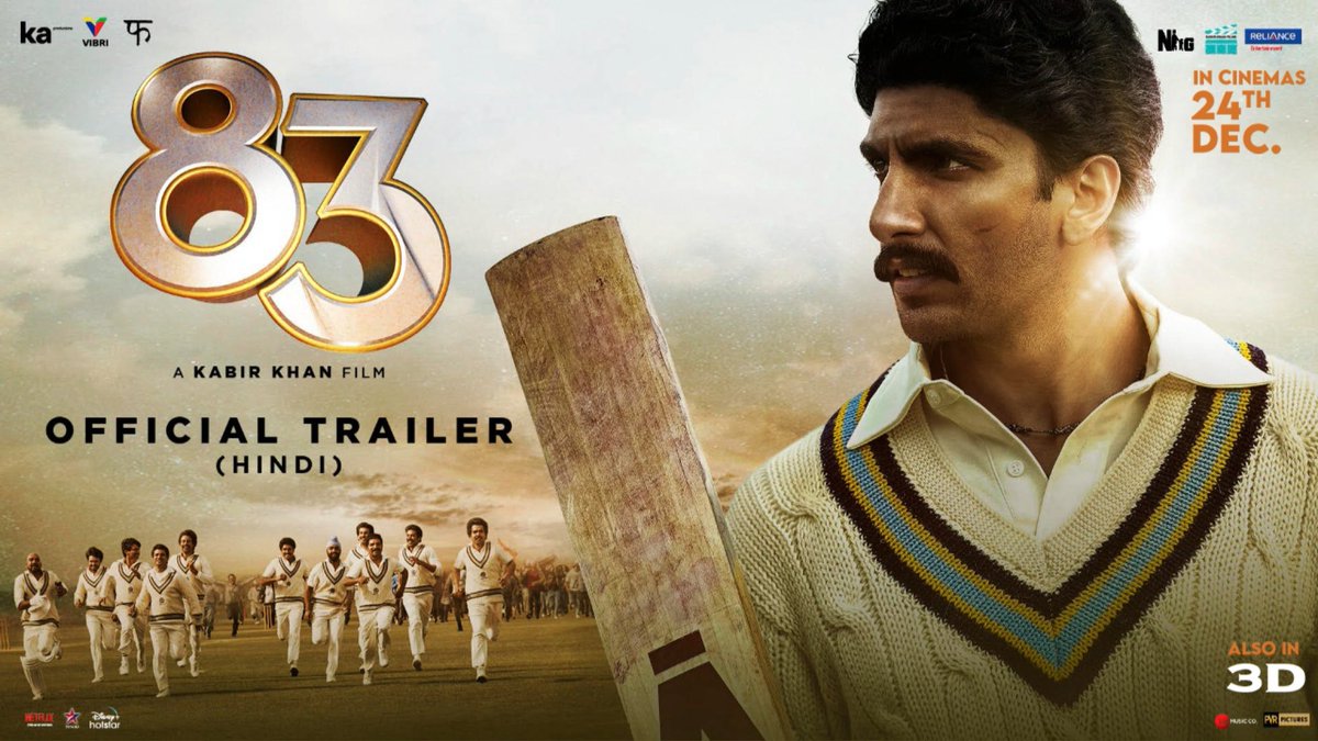 JokerMudi's tweet photo. Once again get ready to experience  #83WorldCup worldcup in this age.
Excited to watch That pride, that magic again #Kapil_Paji 
 #83Trailer out and that wait is over finally.
#RanveerSingh #KapilDev #ICCWorldCup #TeamIndia https://t.co/Lgul1l5NST