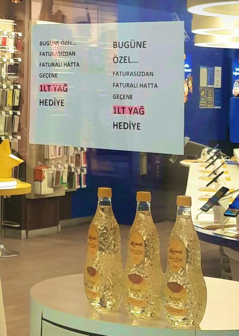1 LT yağın ödül olduğu günler... Ne desek boş