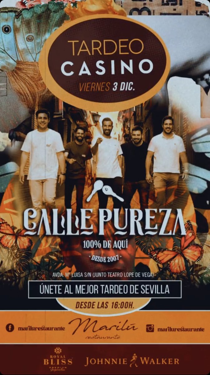 Volvemos este viernes tarde a <a href="/CasinoTerrazaSe/">Casino Sevilla</a> La mejor manera de empezar el puente!! #venteconCallePureza