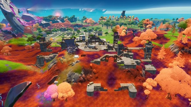 NunWeb3's tweet photo. The 'FortGuava' has been completed with being on the last stage! #Fortnite 

The landmark is now fully complete! 

Photo Via: @TweaBR https://t.co/0qxV07HLq9