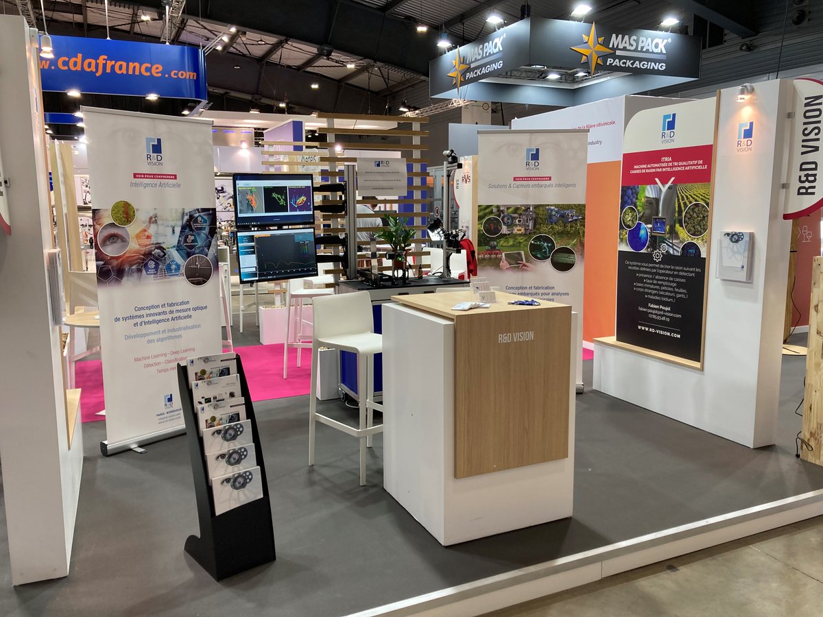 Top départ au <a href="/sitevi/">SITEVI</a> pour <a href="/RnDVision/">RDvision</a> avec <a href="/Inno_vin/">🍇INNO'VIN🍷</a> 
Présentation de notre solution #ITRIA combinaison de technologies d'imagerie #3D #multispectrale (visible et infrarouge) et d'outils d'intelligence artificielle #IA deep learning pour le tri qualitatif du raisin
Stand A2 B037