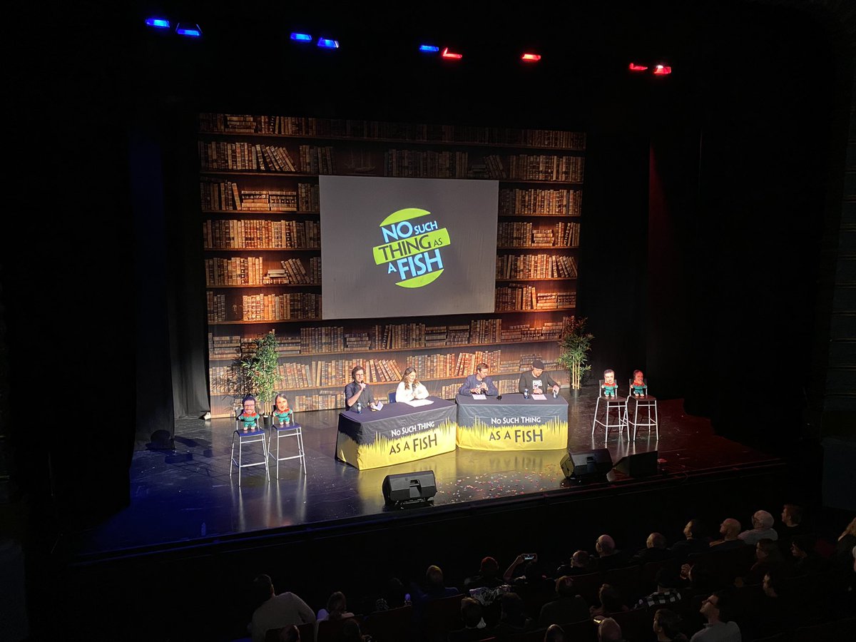 Astleyjp's tweet photo. Thanks to @nosuchthing for a fantastic evening at the Alex in Brum last night to watch the live podcast & nerd immunity, great fun. And to @tim_astley for getting the tickets. #getannaontwitter #ChristmasSpecial https://t.co/JWM8CmjTsu