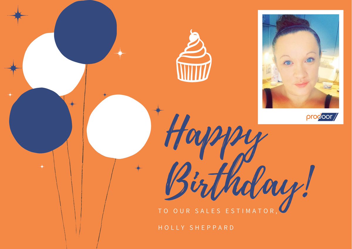Prodooruk's tweet photo. 🎈 Happy Birthday to our Sales Estimator, Holly Sheppard! 🎈

🎁 We hope you have a lovely day! 🎁 

#HappyBirthday  #ProDoor #Celebrate" https://t.co/jgUuJudLYe