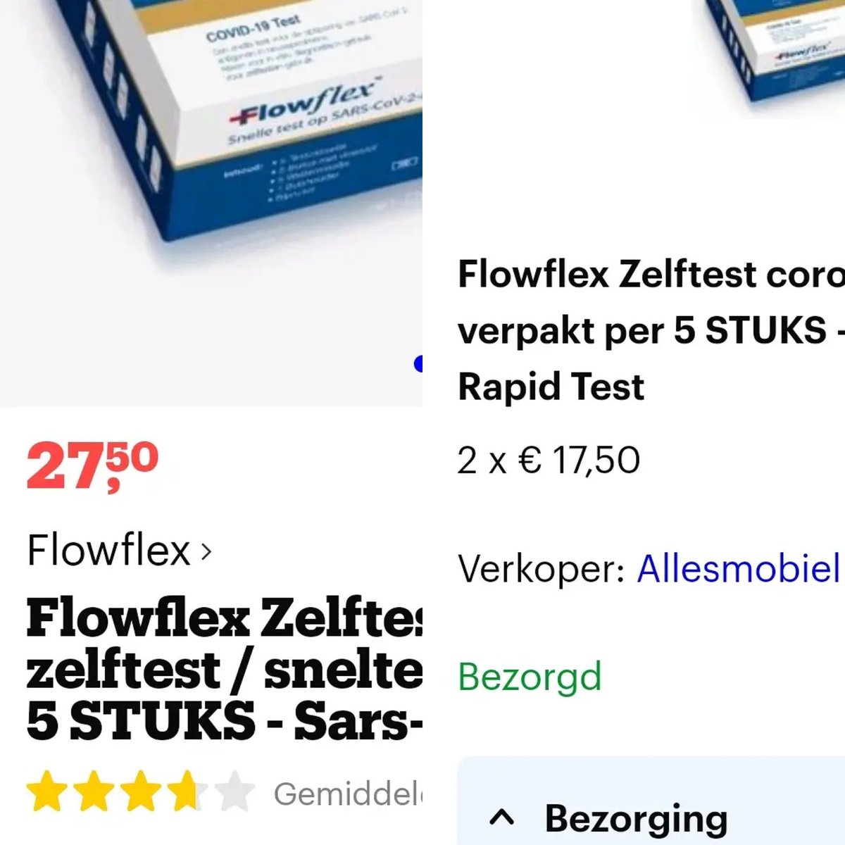 daan197046's tweet photo. Schaarste????
Nou volgens deze prijzen wel.
Gewoon 10 euro duurder in een paar dagen.
Afzetters
#bolcom #allesmobiel #zelftest #covid 
AllesMobiel niet netjes https://t.co/fJzlAWitGU