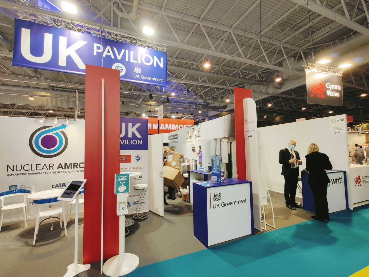 NuclearSW's tweet photo. We’re at @Exhibition_WNE promoting the opportunities nuclear can deliver in the South West towards Net Zero 2050 from the UK Pavilion #NuclearSW #WNE2021 https://t.co/nFIkQQFc6P