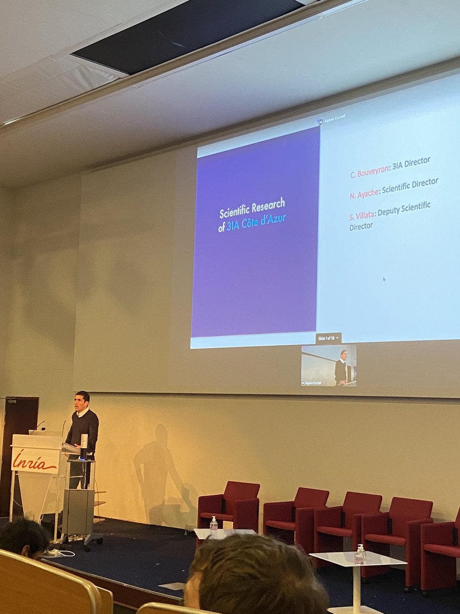 Ouverture des journées scientifiques du @3IAcotedazur ! 

Deux journées pour faire converger les disciplines ! 🤝

Merci aux organisateurs <a href="/cbouveyron/">Charles Bouveyron</a>, <a href="/serena_villata/">Serena Villata</a>, Nicholas Ayache, <a href="/inria_sophia/">Centre Inria d'Université Côte d'Azur</a> <a href="/Univ_CotedAzur/">Université Côte d'Azur</a>