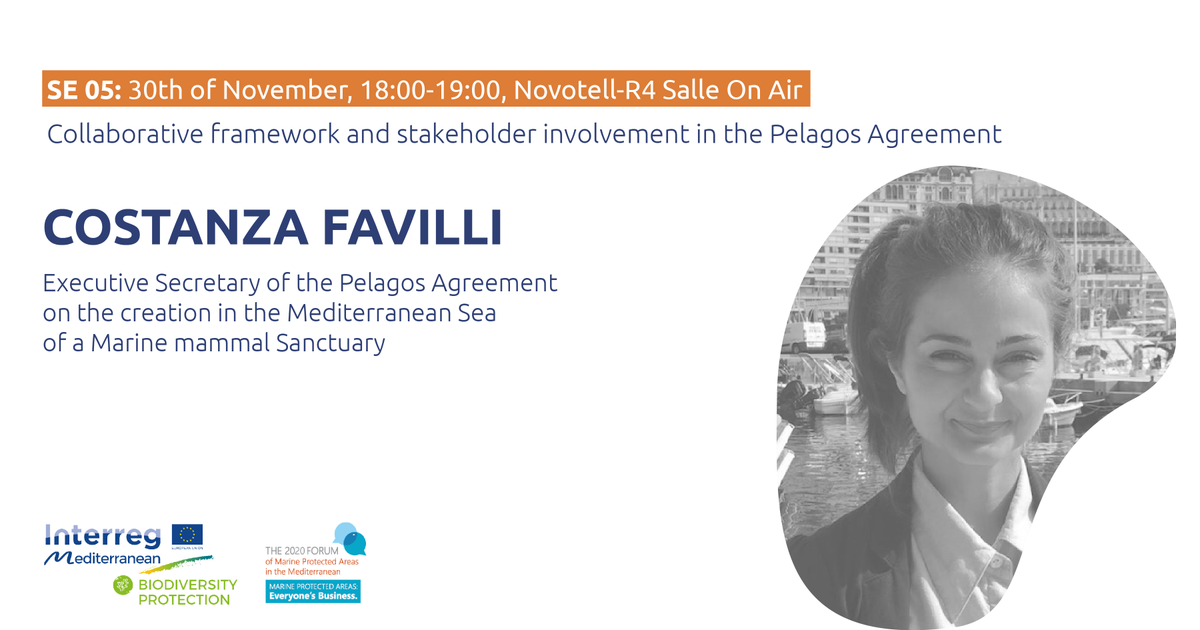 Gov4Nature's tweet photo. 🌊🗣️Costanza Favilli will be the facilitator in the session "Collaborative framework and #stakeholder involvement in the #Pelagos agreement" at the #2020MPAForum 🌊
Follow the session on streaming 👉🏽https://t.co/YsJLbpUpLQ
#Interreg30 #MED2020 #INTERREG @Pelagos_ @PELAGOS2016 https://t.co/koP13toltO