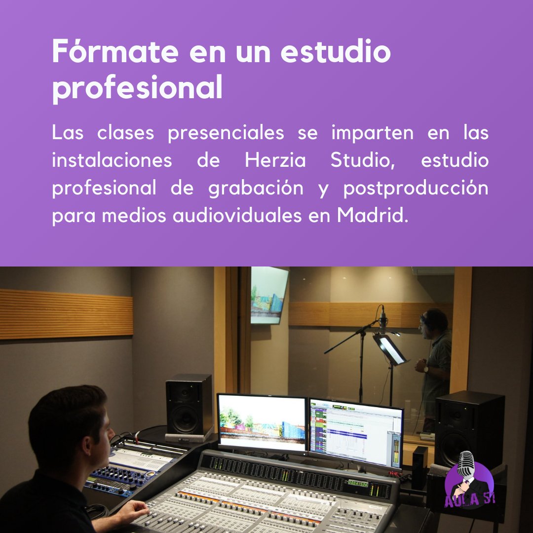 Aula512's tweet photo. Curso MIX Locución Publicitaria y Doblaje.

Fórmate en la locución publicitaria y el doblaje, en un estudio profesional, con profesionales en activo, con la mejor oferta formativa del sector.

Para más información contacta con nosotros en:

✉️ info@aula-51.com

#escueladedoblaje https://t.co/klBhhsgLao