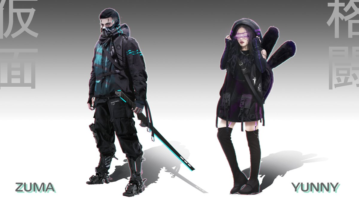 MobiusWars's tweet photo. Meet our NPC characters: ZUMA & YUNNY
ZUMA, Japanese American, 29 years old
Cool, Fit, and skilled, barely talks, loves cats.
YUNNY, Korean, 22 years old
Loving, Energetic, with a giant bunny on her back.NPCCharacter
#mobiuswar #gamefi #NFTs https://t.co/IBIYS79nq1