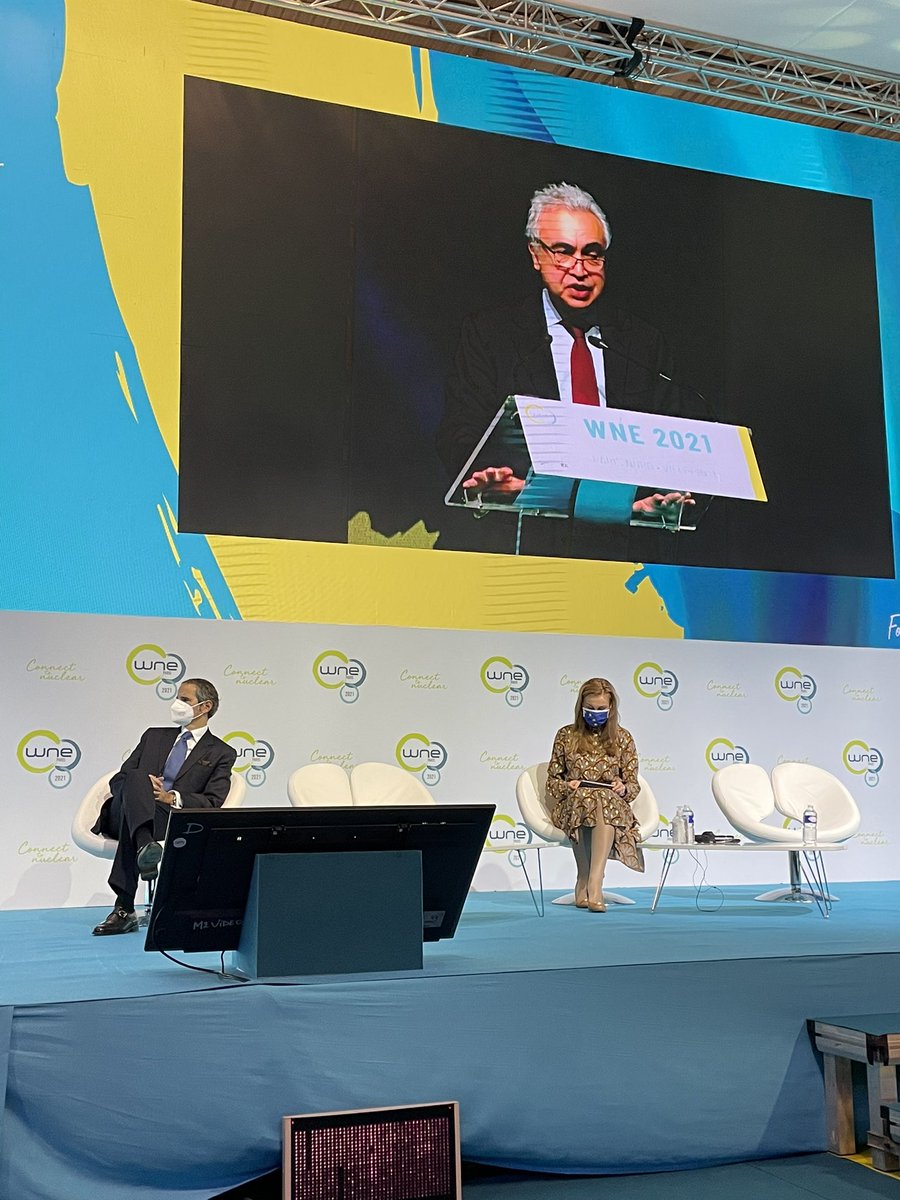 #Nuclear is coming back !  <a href="/fbirol/">Fatih Birol</a> #wne2021 with experts facts behind : we need to decarbonise the emissions from energy sector : 80% of the total. Future is electric. Nuclear with renewables.