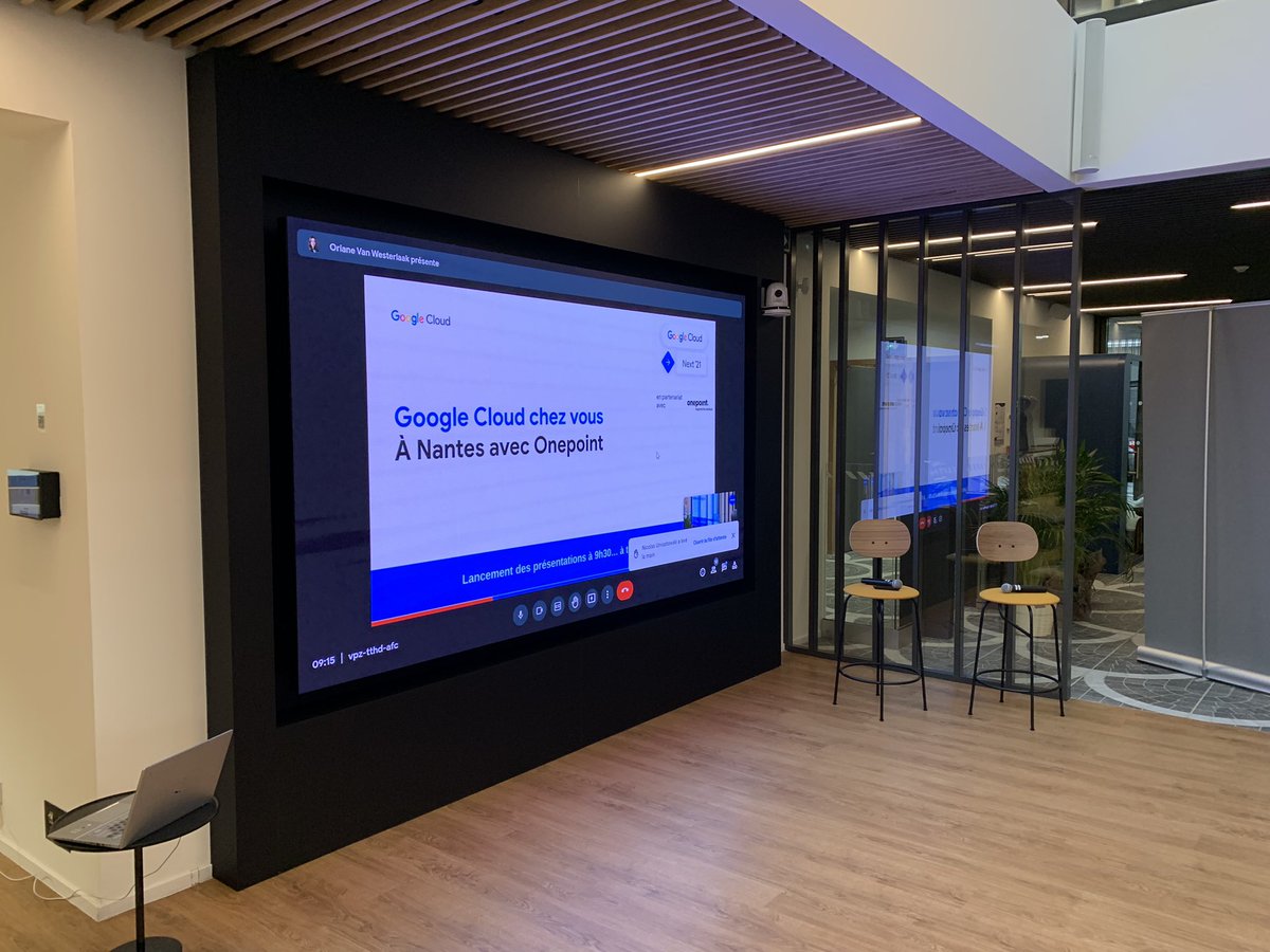 tgirier's tweet photo. Wonderful morning in Nantes discovering all the new features of Google Cloud in the brand new @onepoint offices
@vincentdrapier @ChristopheHeng @JCFesantieu @gontranpeubez 
#GCP #Nantes #GoogleCloud https://t.co/uBedy23nNO