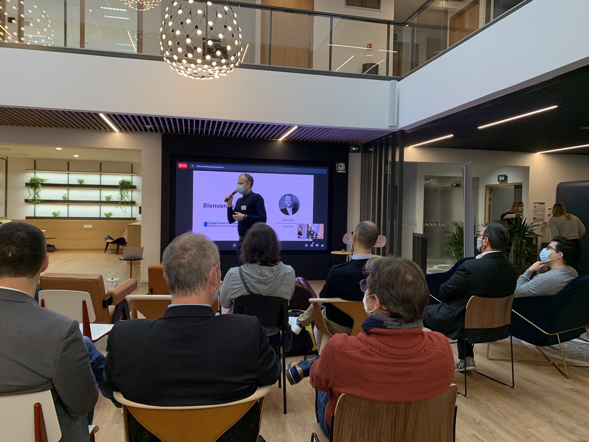tgirier's tweet photo. Wonderful morning in Nantes discovering all the new features of Google Cloud in the brand new @onepoint offices
@vincentdrapier @ChristopheHeng @JCFesantieu @gontranpeubez 
#GCP #Nantes #GoogleCloud https://t.co/uBedy23nNO