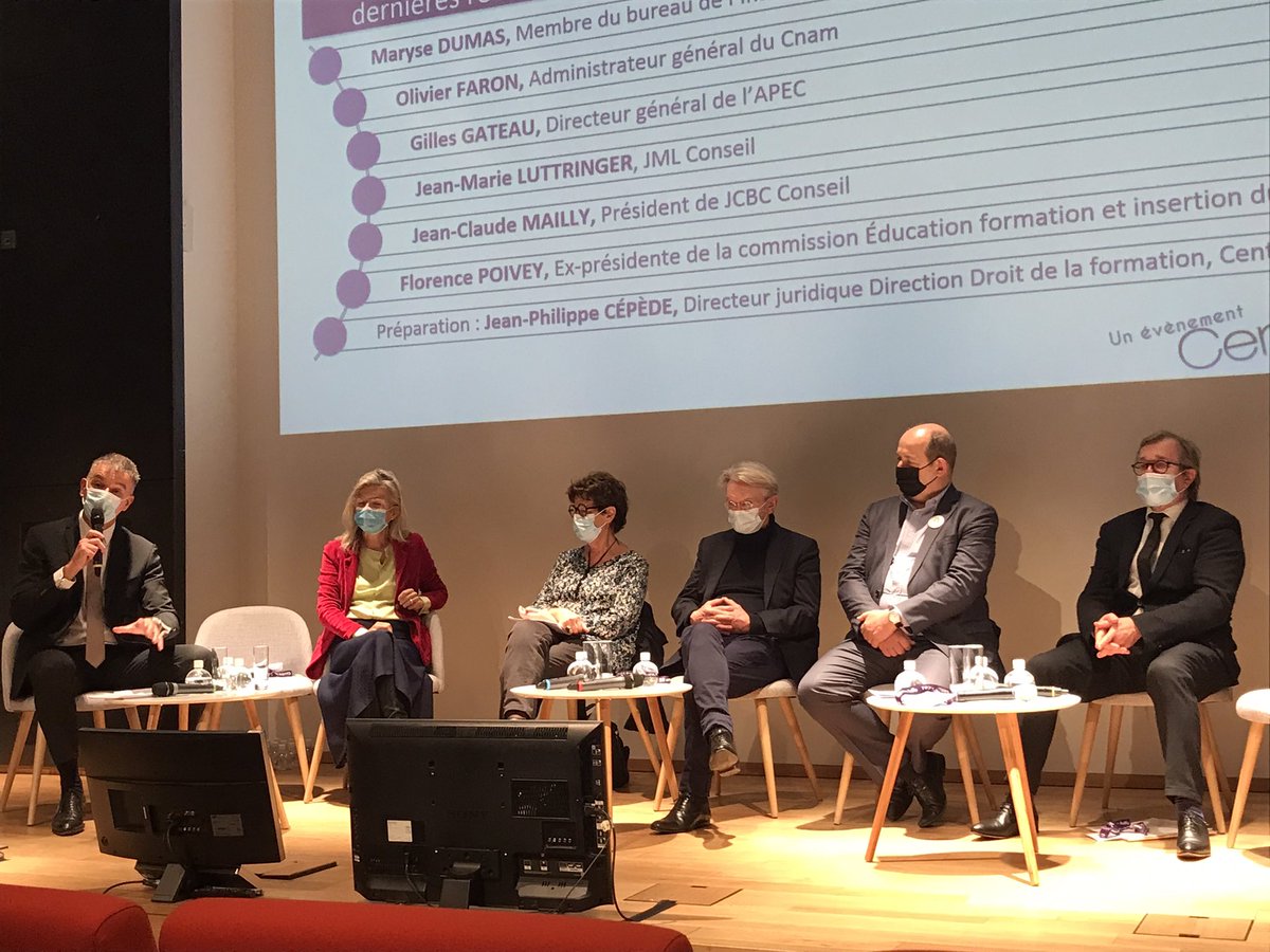 Olivier Faron, Administrateur général <a href="/LeCnam/">Le Cnam</a> , donne sa vision d’historien sur le rôle des partenaires sociaux sur la formation professionnelle lors d’iune journée organisée par Centre Inffo. #50ansFPC #FPC #paritarisme #formationprofessionnelle