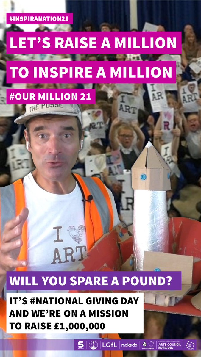ST3AMCo's tweet photo. WE'RE ON A MISSION 🚀

It's #NationalGivingDay 😍

Will you spare a pound to help 🙏

RAISE A MILLION 💰

TO INSPIRE A MILLION🧒

With Creativity and Community🎨

CHIP IN HERE: https://t.co/uDIoz62qVf

Even if you can't, please share ❤

#CaringIsSharing let's #InspiraNation21👊 https://t.co/hjGTqX3QVi