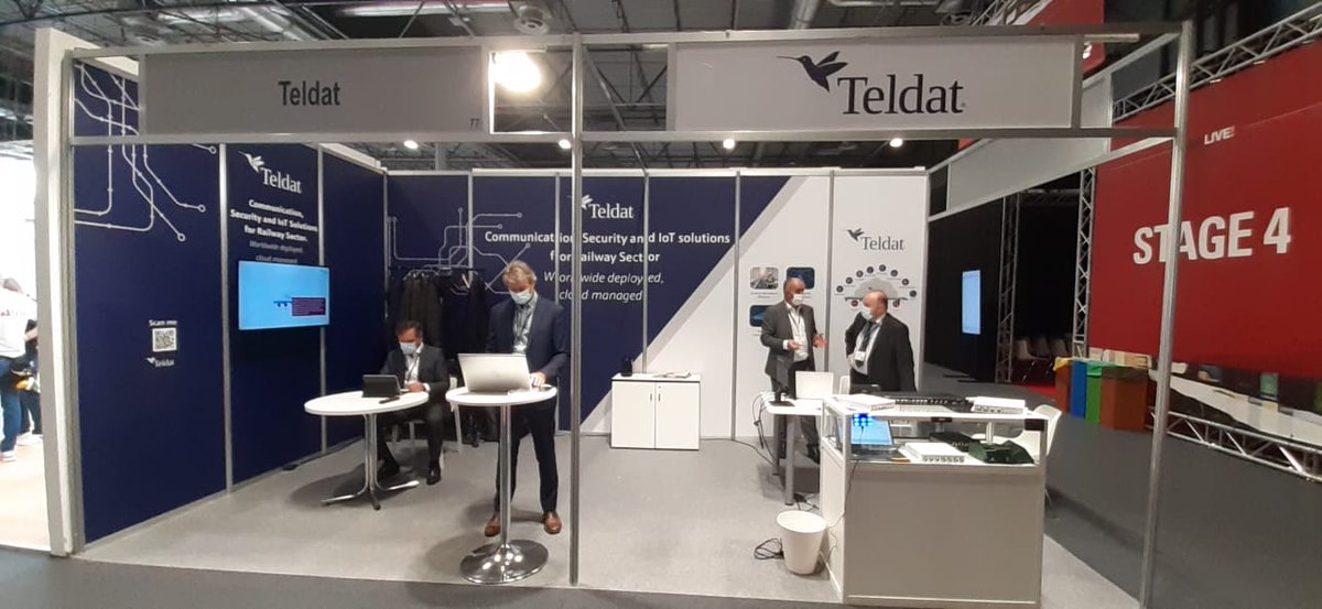 TeldatCorp's tweet photo. Day 1 at #RAILLIVE
Come and visit us! #Stand77
We are ready to showcase the latest in Communications, Security and IoT solutions for the full railway industry.
Stay tuned ➡️#TeldatRailLive
#rollingstock
#5G #WIFI6 #telecommunications #connectivity #onboard https://t.co/EgM6WVXaH0