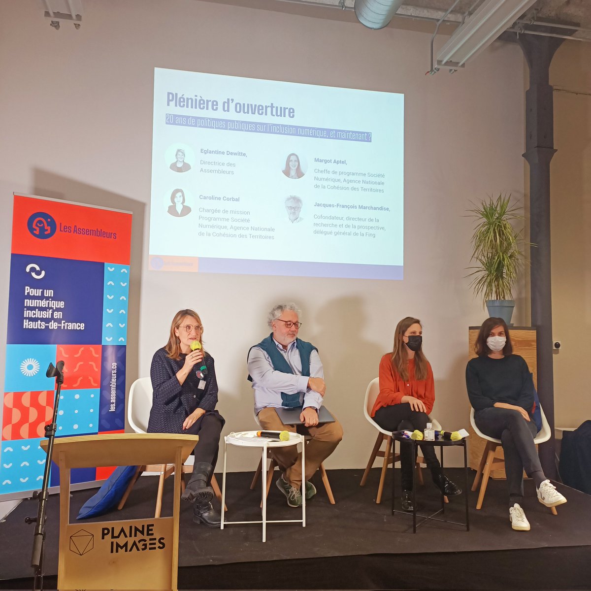 👉 "20 ans de politiques publiques sur l'inclusion numérique, et maintenant ?" Le Hub Les <a href="/Assembleurs/">Les Assembleurs</a> ont invité <a href="/ANCTerritoires/">Agence nationale de la cohésion des territoires</a> et <a href="/la_fing/">Fing</a> pour en débattre dans le cadre du #NEClocal a la @plaineimages @MEL_Lille <a href="/hautsdefrance/">Région Hauts-de-France</a>