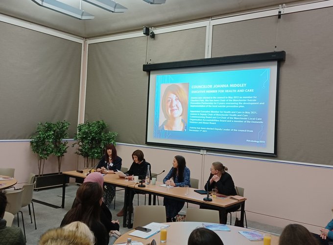 OlivePathway's tweet photo. Thank you very much to keynote speakers @MccFionaW @KarinaCarter19 @JoMidge and Michelle O'Rourke from @CommissionerDA  office for their illuminating statements regarding the #dvstrategy2021 #zerotolerance #SayNotoDV https://t.co/ZdQ7Dur6W6