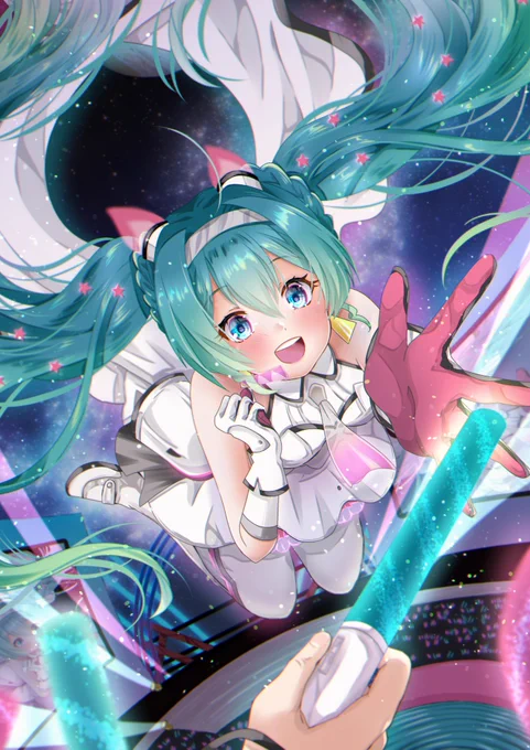 【✨告知✨】「初音ミク GALAXYLIVE2021」×piapro イラストコンテストにて入選いたしました✨
INSPIXWORLD内にオープンする「MIKU WORLD」にて展示され、ファン投票により大賞が決定します～!
ミクさん「キミの光、届いているよ!」
是非投票していただけたら嬉しいです!
https://t.co/FjJr7tLIPN 