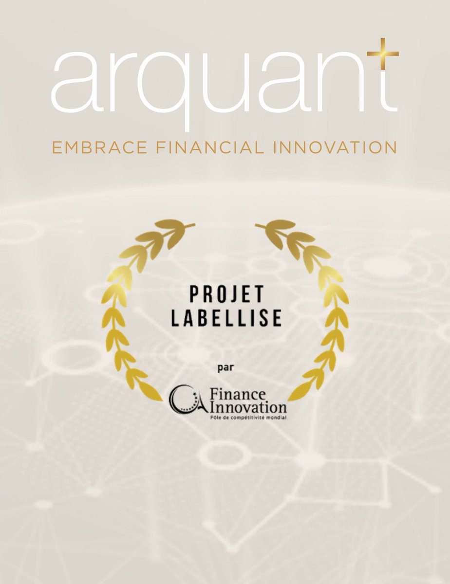 <a href="/ArquantCapital/">Arquant Capital</a> is very proud to be selected as one of the most innovative french #fintech of the year by <a href="/financeinnov/">Finance Innovation</a>. 🚀

We are very proud and we would like to thank all our partners.  
👉to know more finance-innovation.org 

#Innovation #startup #cryptocurrency