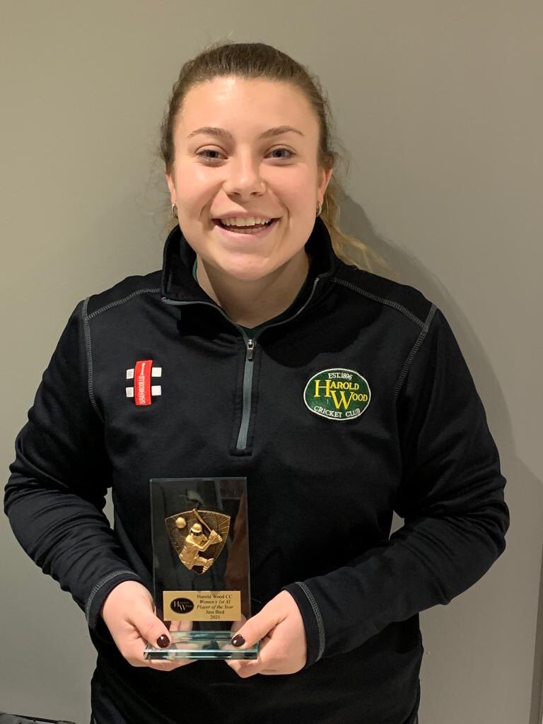 Well done <a href="/BirdsJessica/">Jessica Bird's</a>  for winning the <a href="/HaroldWoodCC/">Harold Wood CC</a> Women’s player of the year 2021, voted by your teammates 🏆🥇🏏