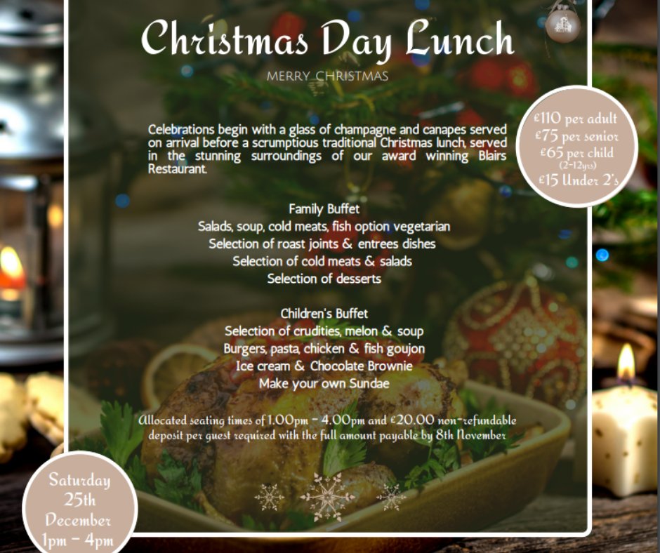 Join Us For Our Christmas Day Champagne Buffet Tuesday December 25th 2022 December 25 Ardoe House Hotel (@Ardoehouse) / Twitter