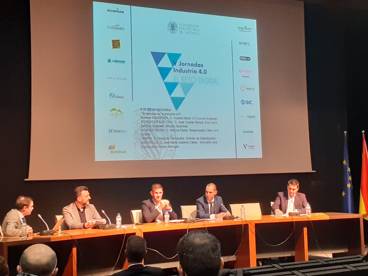 Seguimos en las #jornadasupvindustria40 puedes seguirnos en directo en upv.es/endirecto/CPI