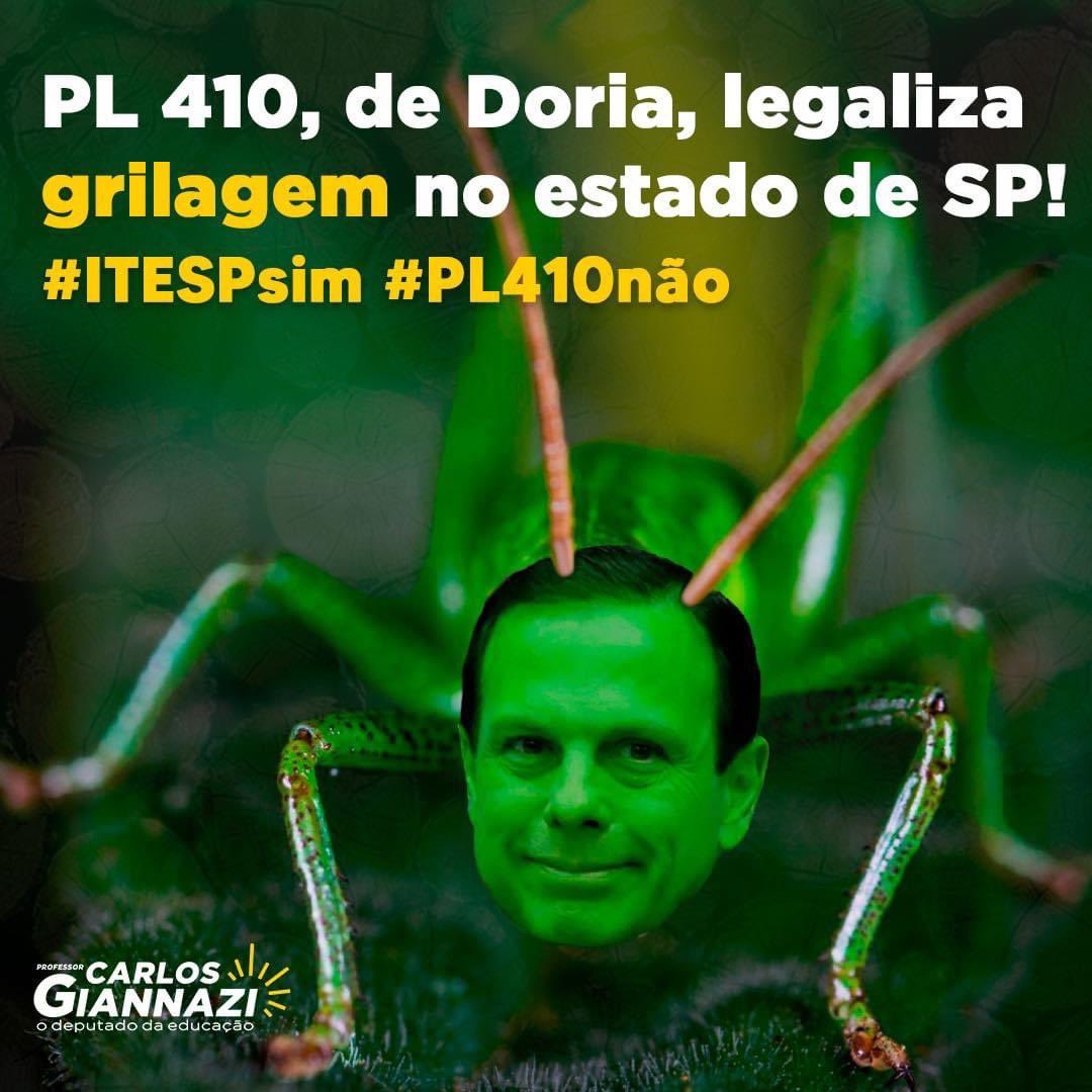 carlosgiannazi's tweet photo. O #PL410, que acaba com os assentamentos e legaliza a grilagem dos grandes latifundiários que invadiram terras públicas, será votado hoje, (30/11), na Alesp.
O texto do projeto, além de promover o desmonte do #ITESP, possibilitará a normalização da grilagem no Estado de SP. https://t.co/lEsGA69NfX