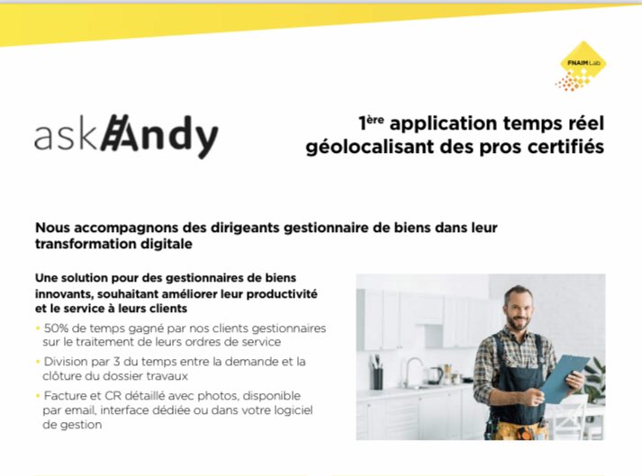 AskAndy_co's tweet photo. [Lab 2021] Les 17 innovations dans l’immobilier à connaître 🌟

Retrouvez-nous au salon #Fnaim avec les start up de l’immobilier du @FNAIM Lab 2021 !

https://t.co/bXM1SABgnS https://t.co/Oni03Klvjw