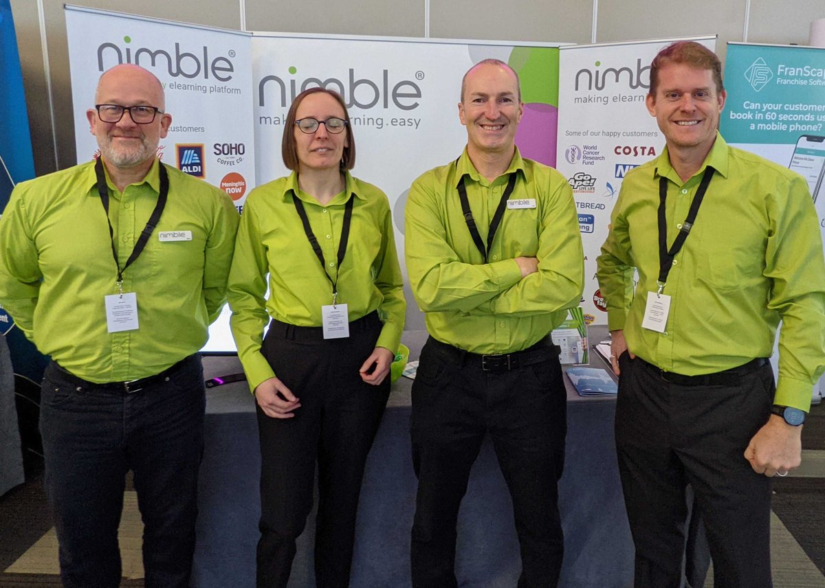 NimbleElearning's tweet image. Our Nimble team (Ben, Hannah, Neil and Alex) are looking forward to meeting attendees at the British Franchise Association Annual Conference, today!

@BFA_UK #franchise #franchising #business #bfa #nimble #elearning #nimbleteam