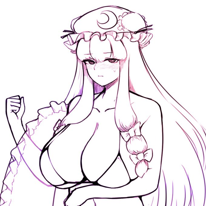 #今月描いた絵を晒そう 
パチュリー月間でした(3日間) 