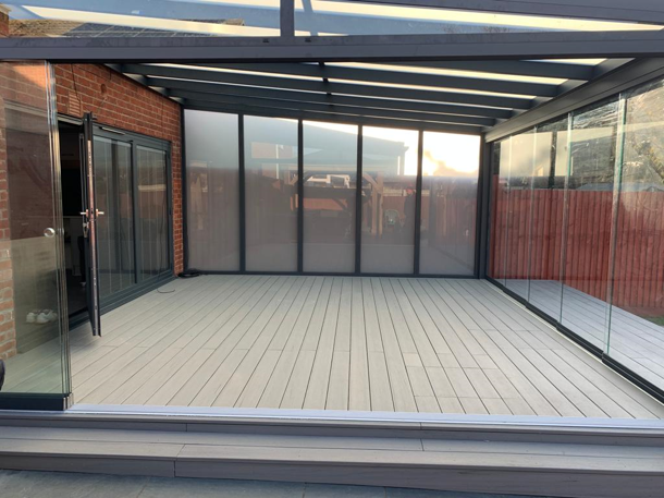 TimberTechUK's tweet photo. This customer used our stunning EasyClean Edge+ Sea Salt Grey composite deck boards as a floor their new SunSpace 😍

If you're thinking about adding composite decking to your garden, be sure to check out our Sea Salt Grey boards 👇
https://t.co/J2XZ9kTj4J https://t.co/ArZu72nyPh