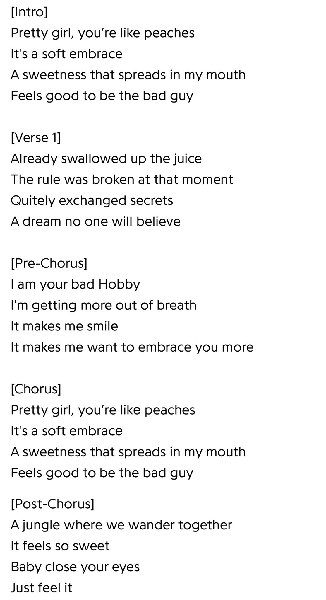 Peaches kai lyrics #peaches #peacheskai #peacheskai🐻 #peacheskaichal