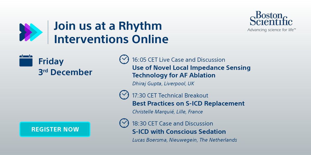BSC_EU_Heart's tweet photo. #RIOCongress2021 is almost here! 

If you're looking for insights on #SICD replacement, join Dr. Marquié's technical breakout and discussion on Dec 3rd. 

Make sure you've registered: https://t.co/w6zlf8b3vc 
#BSCEMEA #CardioTwitter https://t.co/9ufXkWtQ9C