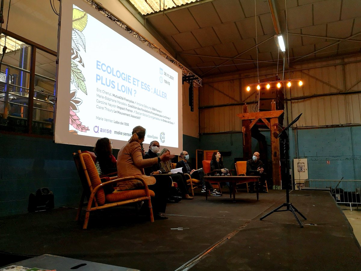 #ESS &amp; #écologie : aller plus loin !? Marie Vernier, déléguée générale <a href="/lelabo_ess/">Le Labo de l'ESS</a> anime un échange avec des acteurs phares du secteur.
👉Quels engagements pour l'écologie dans l'économie de demain ? #JourneeEESS #ESS
<a href="/mutualite_fr/">Mutualité Française</a> <a href="/ESS_France/">ESS France</a> <a href="/CFFClimat/">CffC</a> <a href="/Mouv_ImpactFr/">Mouvement Impact France</a> <a href="/SINNYOOKO/">Sinny&Ooko</a>