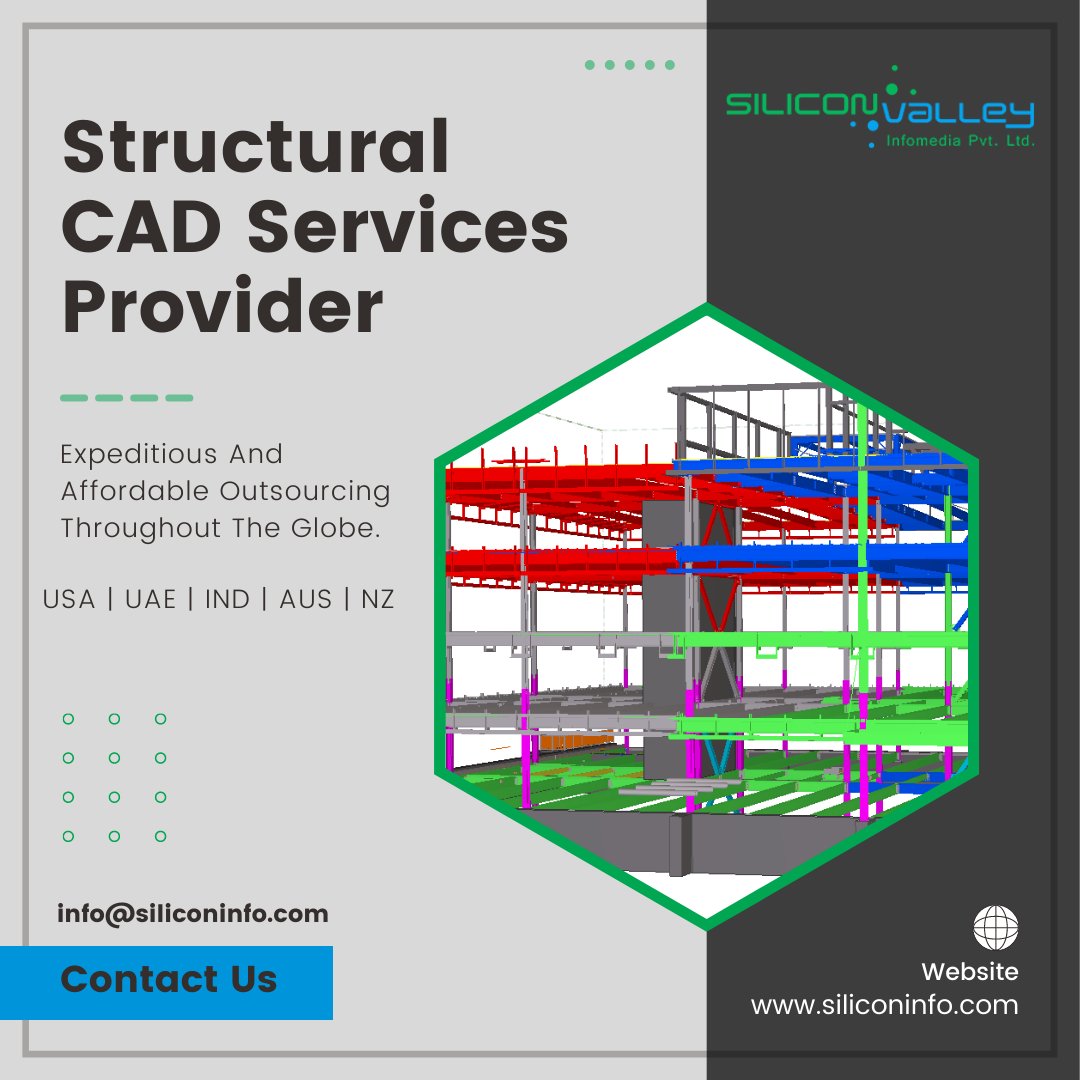 silicon_ltd's tweet image. Silicon Valley is a leading engineering firm that offers cost-effective #CADStructuralEngineeringServices all around the world.We provide top-notch quality-driven #StructuralCADServices and #TeklaStructuralDesignServices with our extensive experience. 

bit.ly/2VqYlKh