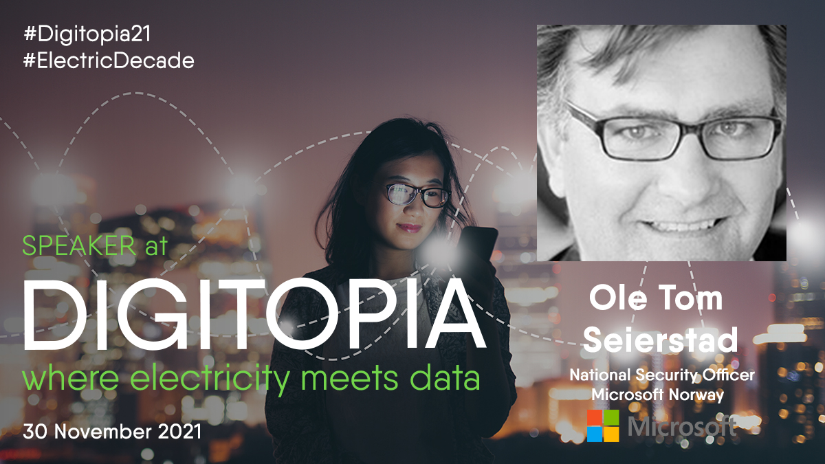 Eurelectric's tweet photo. #Digitopia21 panel 2 - #CyberSecurity & system #resilience kicks off with a @MicrosoftNorge keynote
"Let's keep the lights on by securing plants, the grid and even smart meters - from energy production to every user" says @oseierstad.
Tune in👇
https://t.co/TGHRgs9H7T https://t.co/92BOqLC2Ws